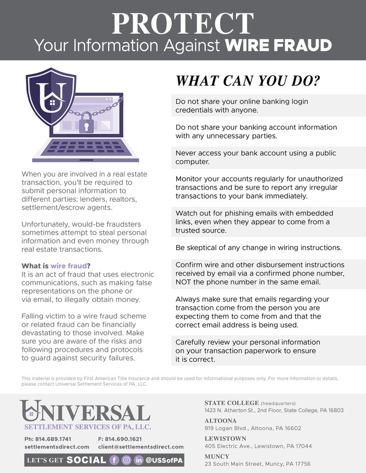 Protect your information against wire fraud